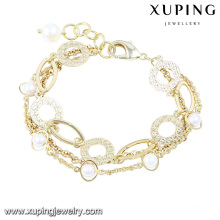 74433 Fashion élégant 14k plaqué or bijoux Bracelet avec perles